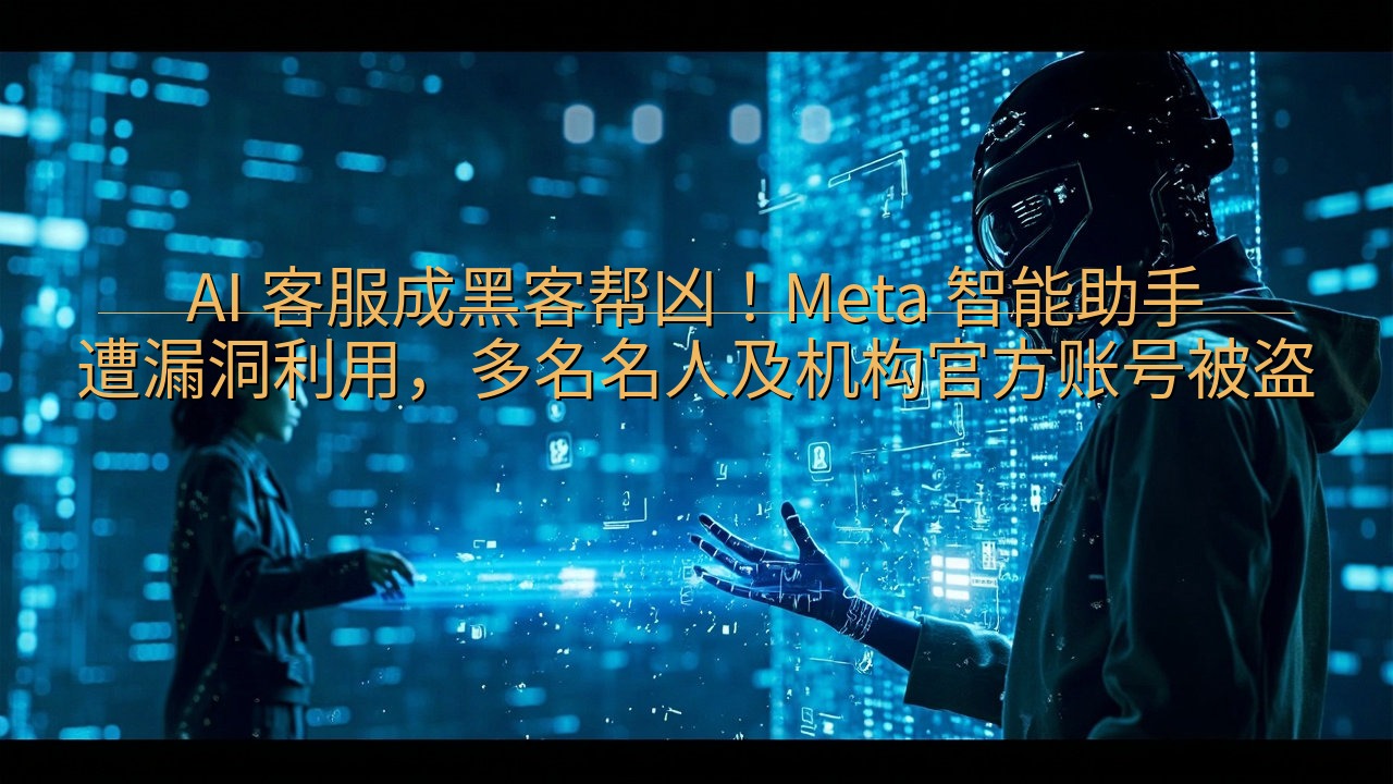 AI 客服成黑客帮凶！Meta 智能助手遭漏洞利用，多名名…