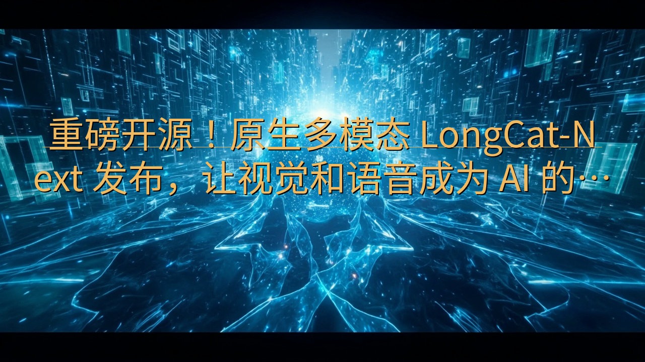 重磅开源！原生多模态 LongCat-Next 发布，让视…
