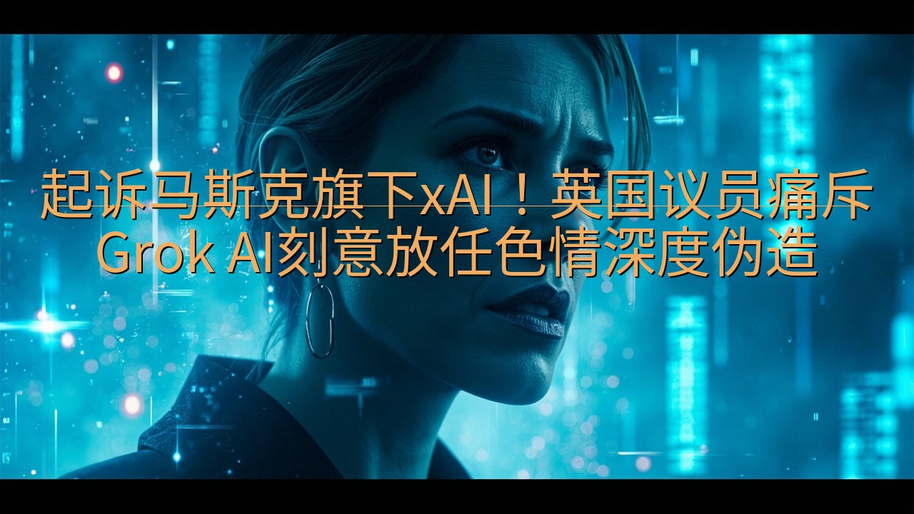 起诉马斯克旗下xAI！英国议员痛斥Grok AI刻意放任色…