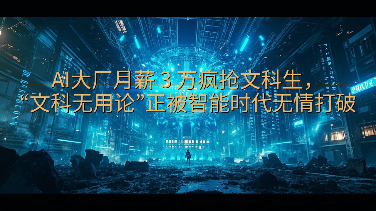 AI大厂月薪 3 万疯抢文科生，“文科无用论”正被智能时代…