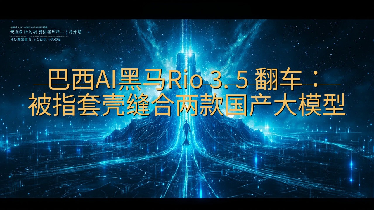 ​巴西AI黑马Rio 3. 5 翻车：被指套壳缝合两款国产…