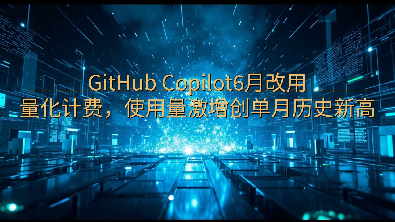 GitHub Copilot6月改用量化计费，使用量激增创…