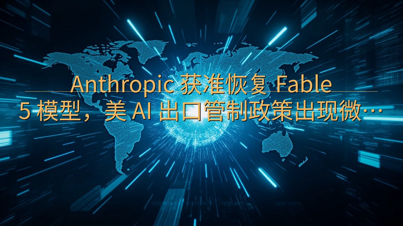 Anthropic 获准恢复 Fable 5 模型，美 A…