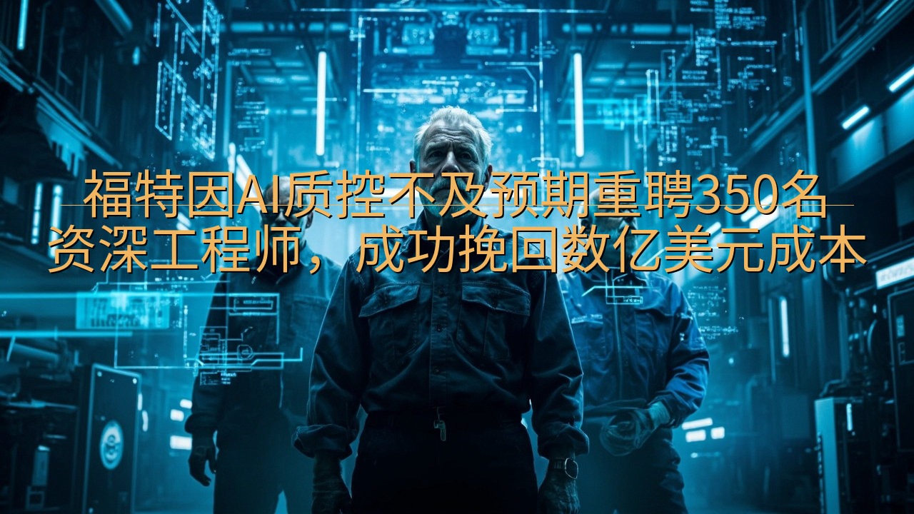 福特因AI质控不及预期重聘350名资深工程师，成功挽回数亿…