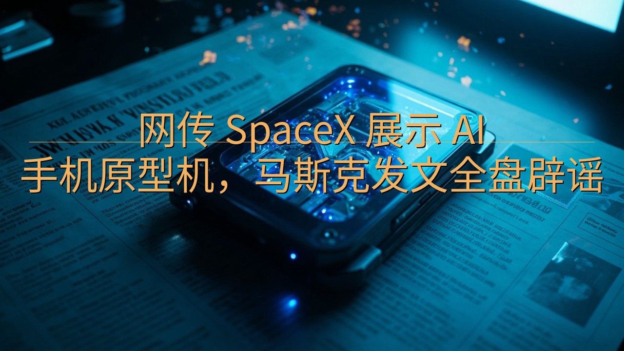 网传 SpaceX 展示 AI 手机原型机，马斯克发文全盘…
