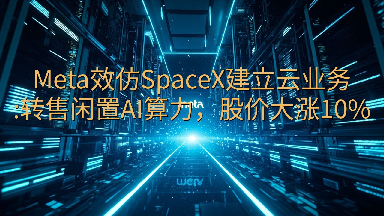 Meta效仿SpaceX建立云业务:转售闲置AI算力，股价…