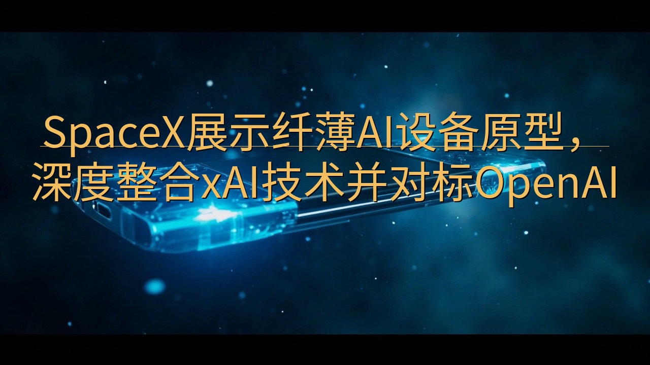 SpaceX展示纤薄AI设备原型，深度整合xAI技术并对标…