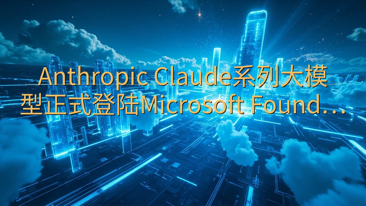 Anthropic Claude系列大模型正式登陆Micr…