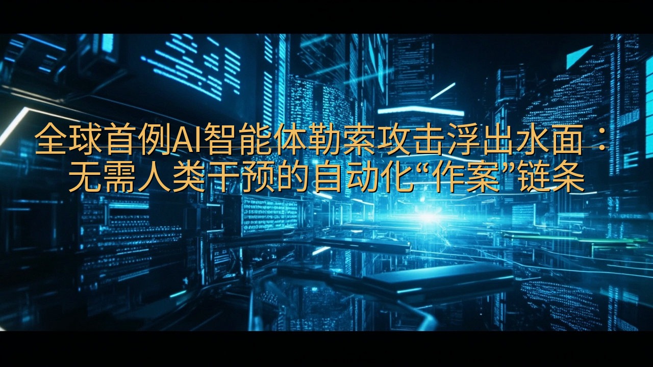 全球首例AI智能体勒索攻击浮出水面：无需人类干预的自动化“…