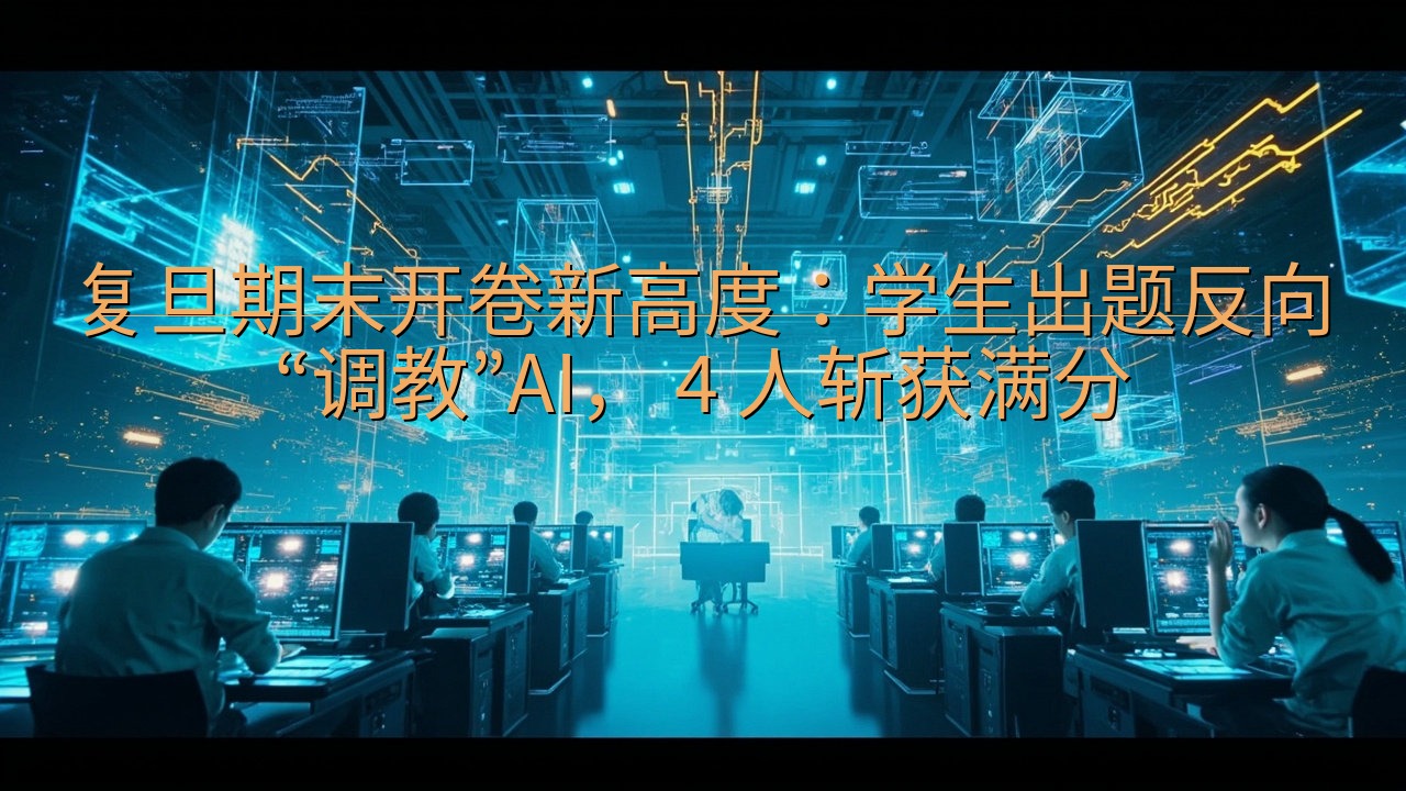 复旦期末开卷新高度：学生出题反向“调教”AI， 4 人斩获…