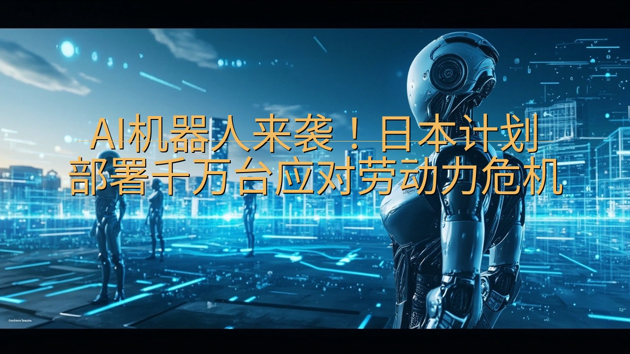 AI机器人来袭！日本计划部署千万台应对劳动力危机