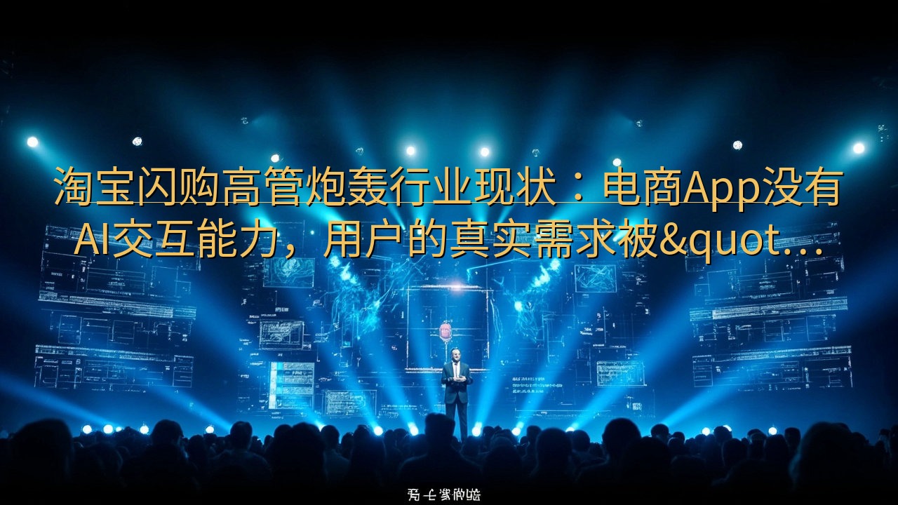 淘宝闪购高管炮轰行业现状：电商App没有AI交互能力，用户…