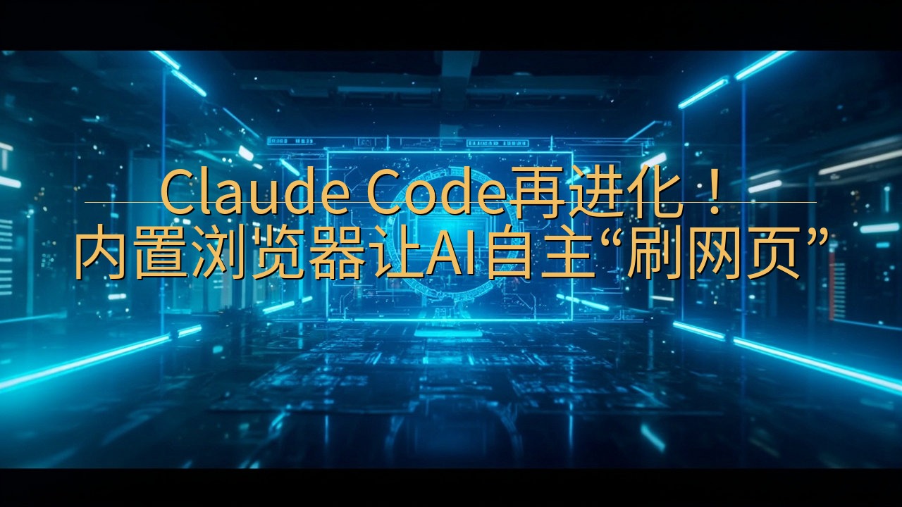 ​Claude Code再进化！内置浏览器让AI自主“刷网…