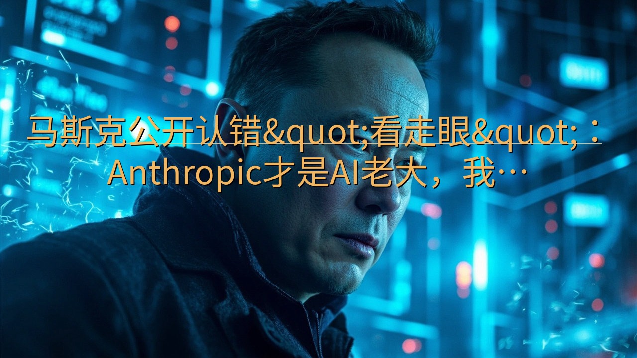 马斯克公开认错"看走眼"：Anthro…