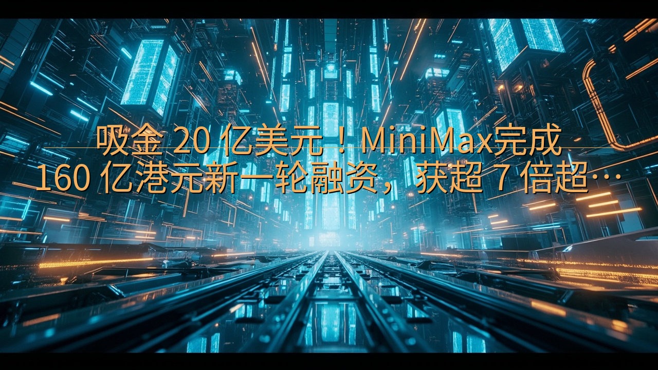 吸金 20 亿美元！MiniMax完成 160 亿港元新一…