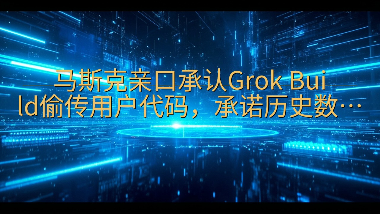 马斯克亲口承认Grok Build偷传用户代码，承诺历史数…