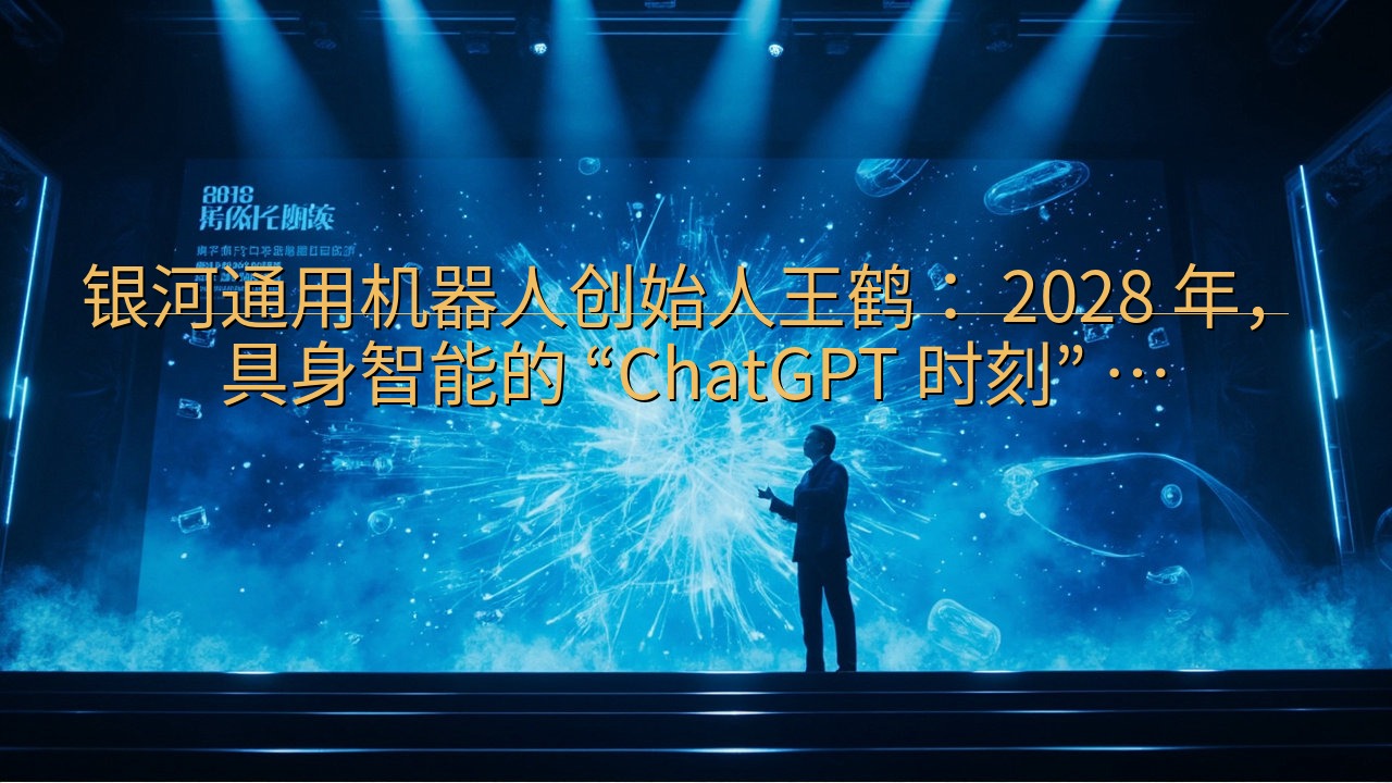 银河通用机器人创始人王鹤： 2028 年，具身智能的 “C…