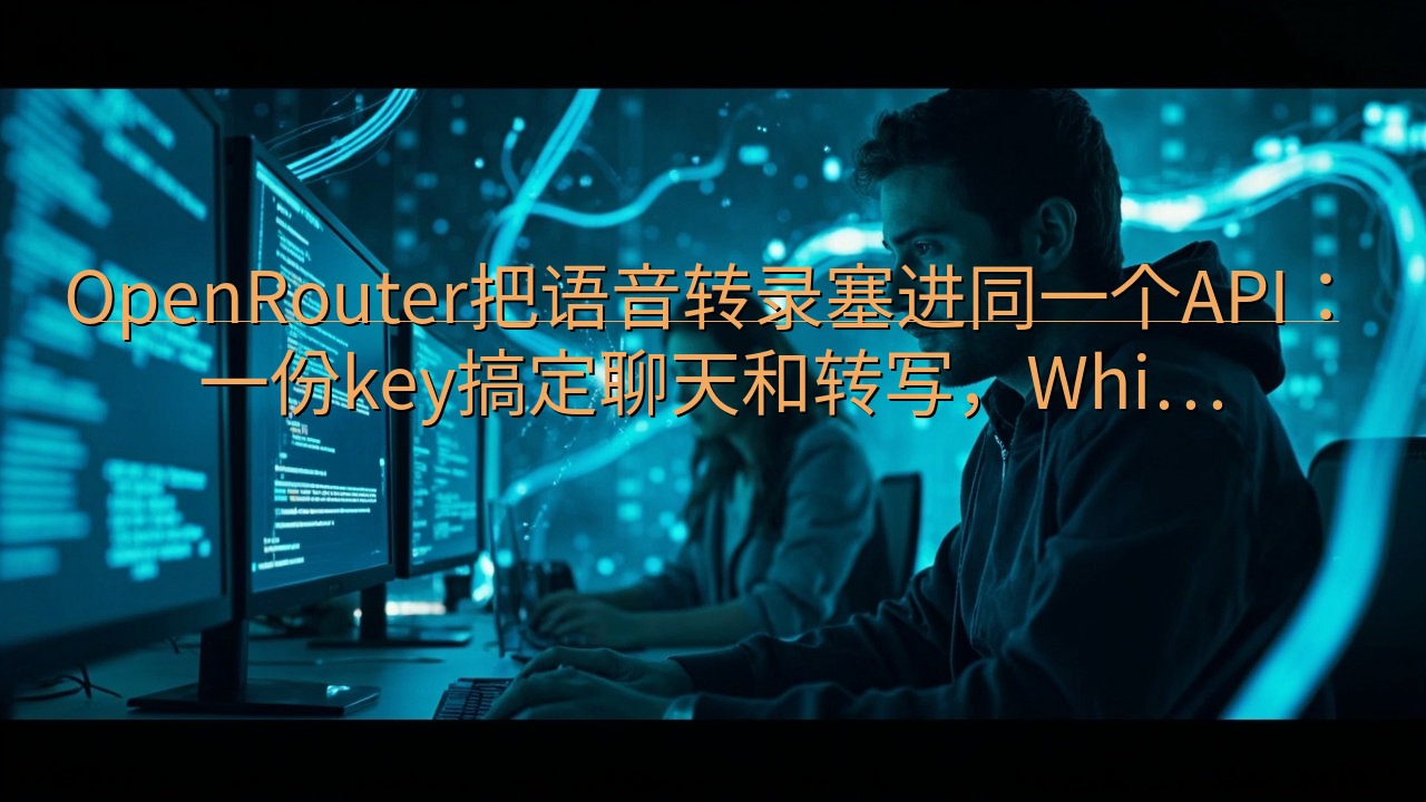 OpenRouter把语音转录塞进同一个API：一份key…