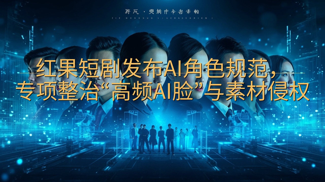 红果短剧发布AI角色规范，专项整治“高频AI脸”与素材侵权