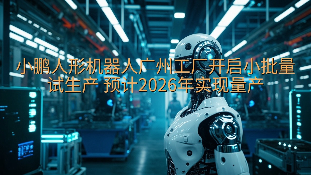 小鹏人形机器人广州工厂开启小批量试生产 预计2026年实现…