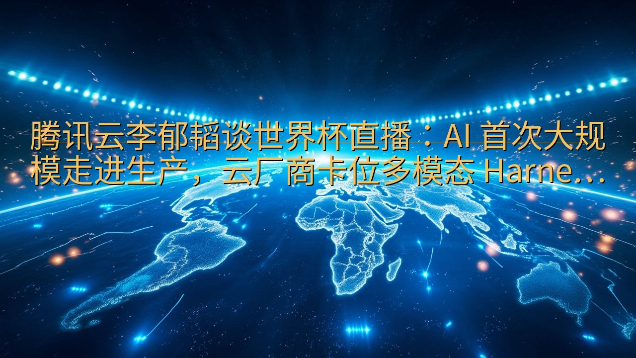 腾讯云李郁韬谈世界杯直播：AI 首次大规模走进生产，云厂商…