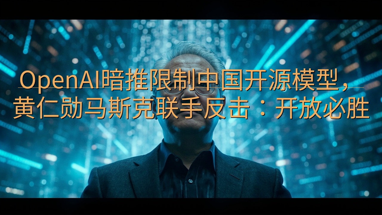 OpenAI暗推限制中国开源模型，黄仁勋马斯克联手反击：开…
