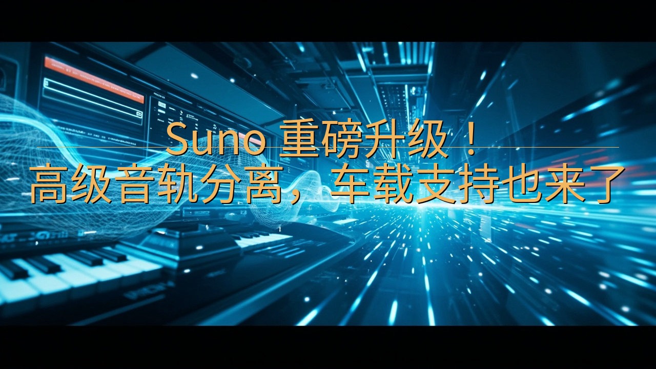 Suno 重磅升级！高级音轨分离，车载支持也来了