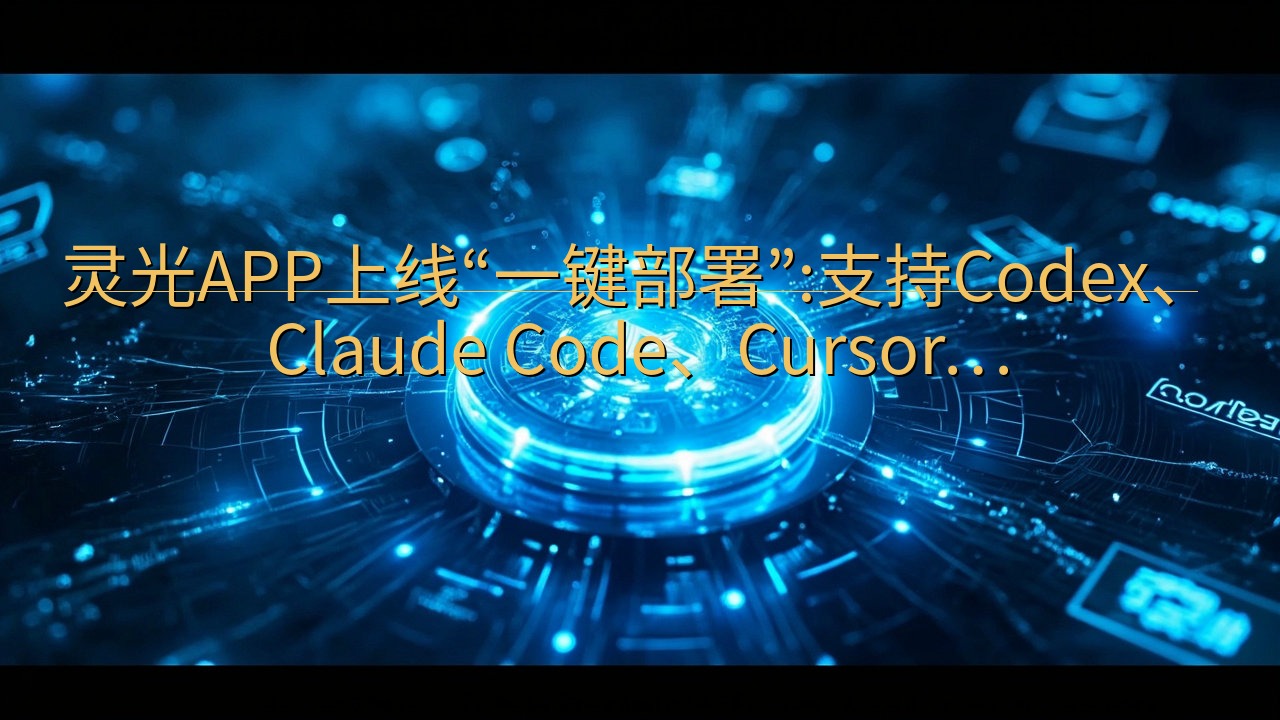 灵光APP上线“一键部署”:支持Codex、Claude …