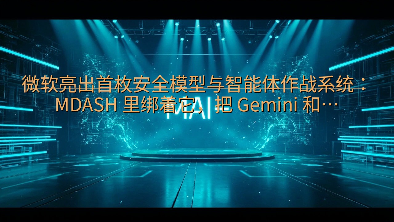 微软亮出首枚安全模型与智能体作战系统：MDASH 里绑着它…