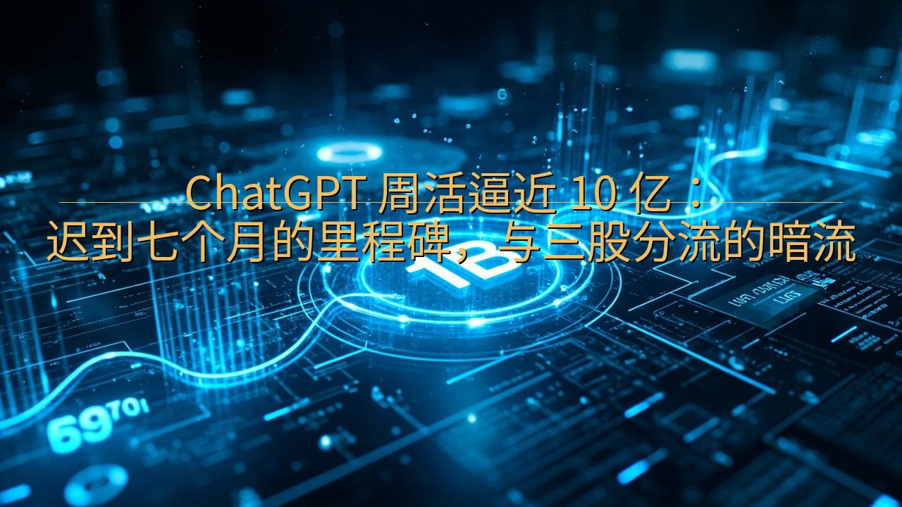 ​ChatGPT 周活逼近 10 亿：迟到七个月的里程碑，…