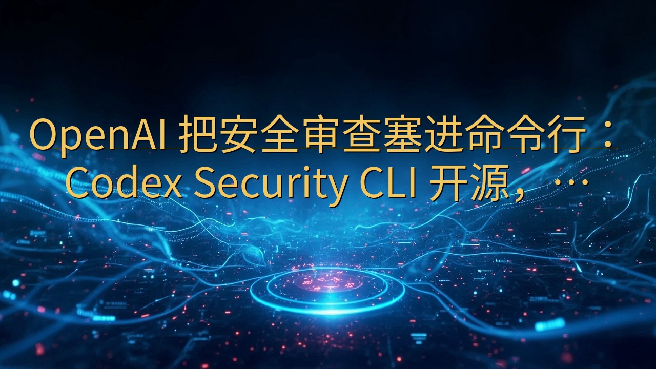 OpenAI 把安全审查塞进命令行：Codex Secur…