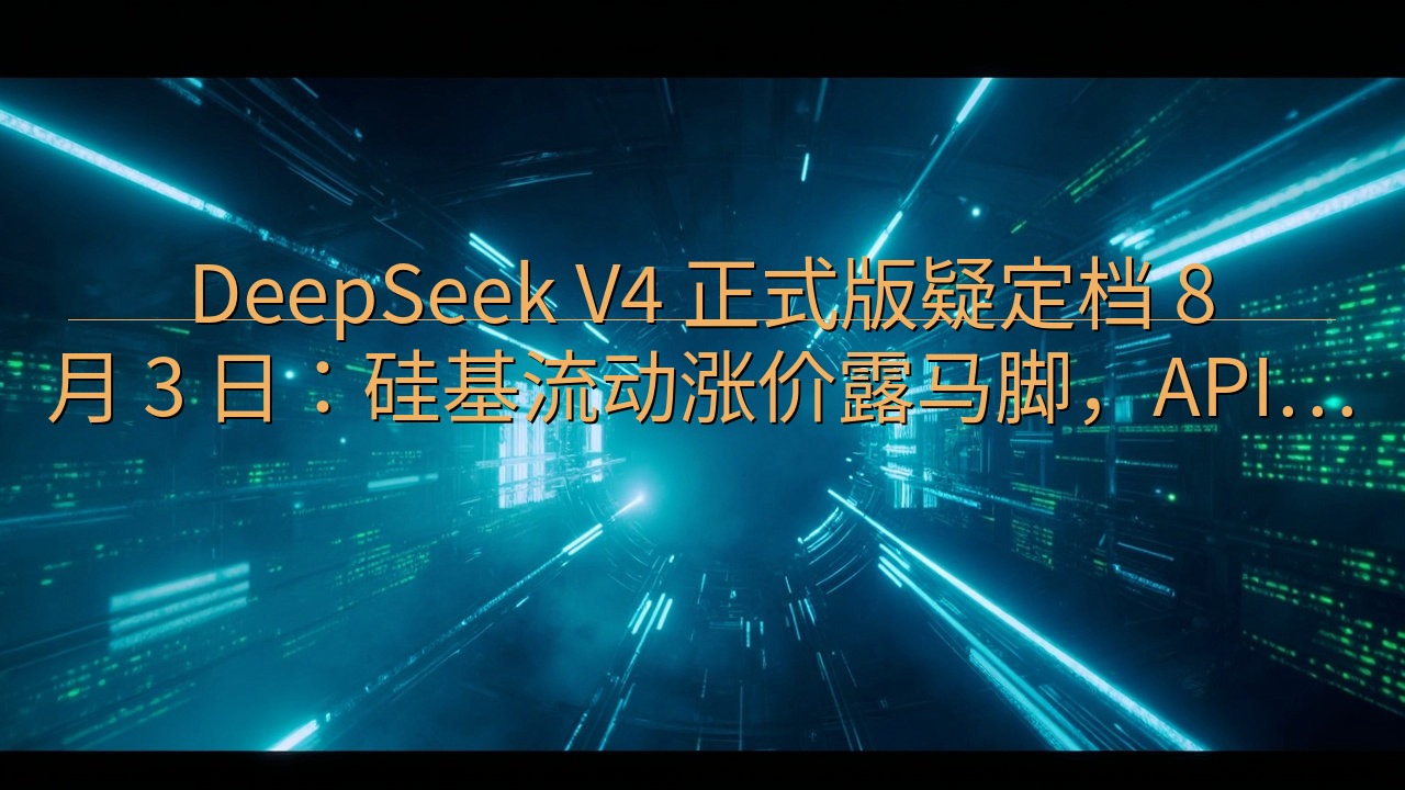 DeepSeek V4 正式版疑定档 8 月 3 日：硅基…