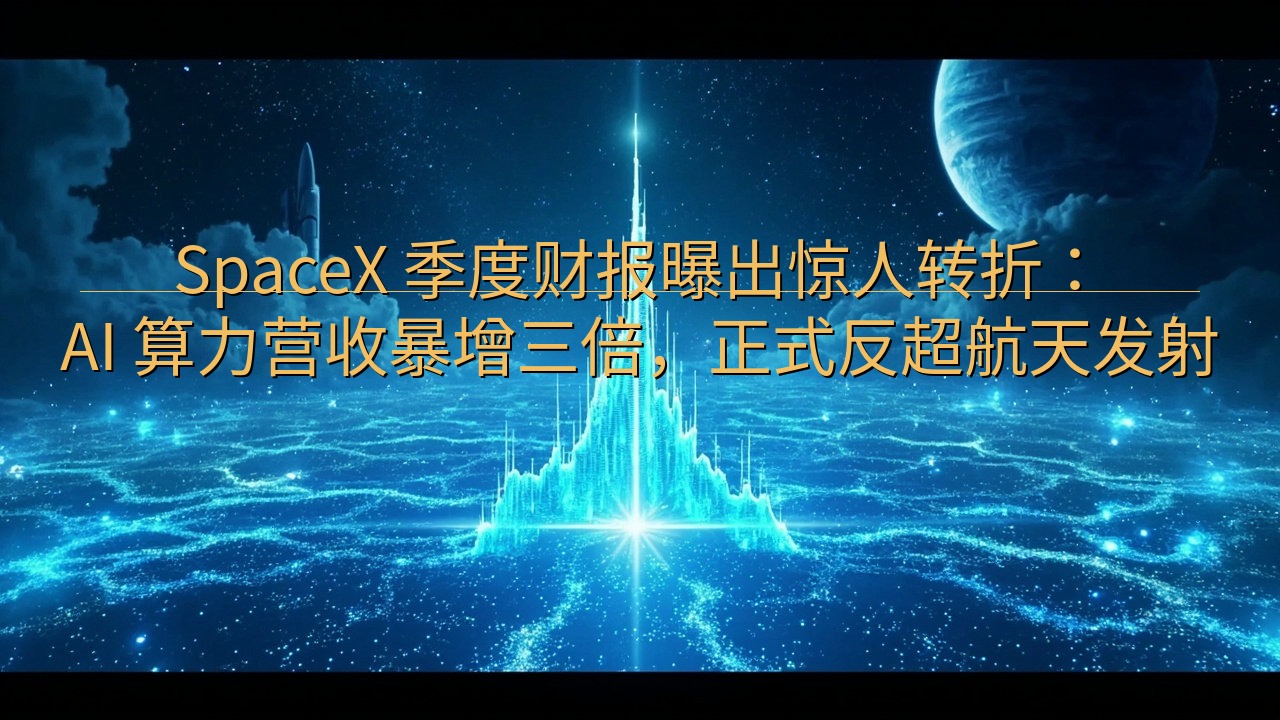 SpaceX 季度财报曝出惊人转折：AI 算力营收暴增三倍…
