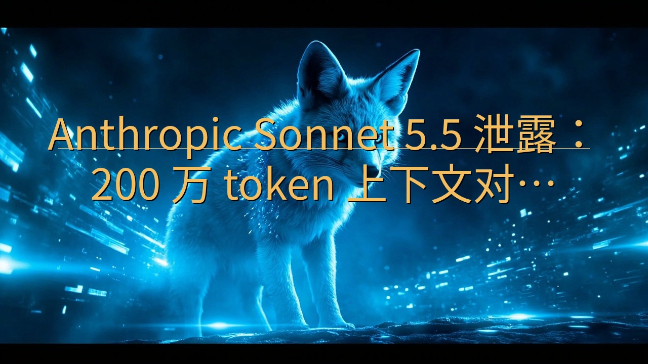 Anthropic Sonnet 5.5 泄露：200 万…