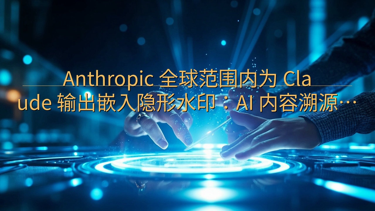 Anthropic 全球范围内为 Claude 输出嵌入隐…