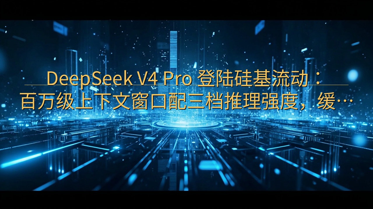 DeepSeek V4 Pro 登陆硅基流动：百万级上下文…