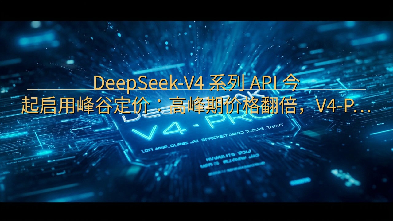 DeepSeek-V4 系列 API 今起启用峰谷定价：高…