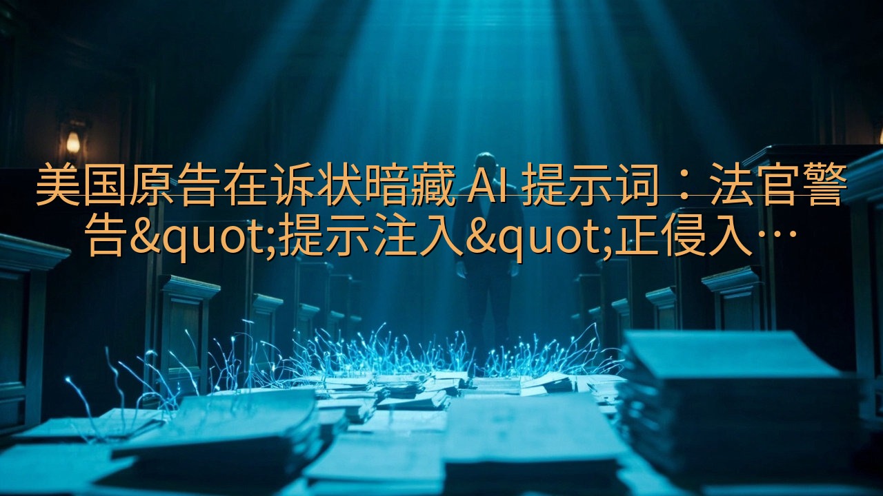 美国原告在诉状暗藏 AI 提示词：法官警告"提示…