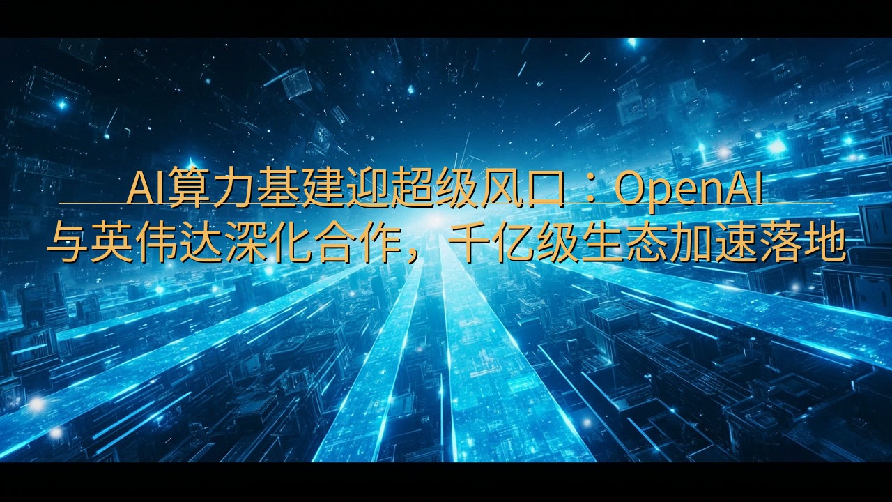 AI算力基建迎超级风口：OpenAI与英伟达深化合作，千亿…