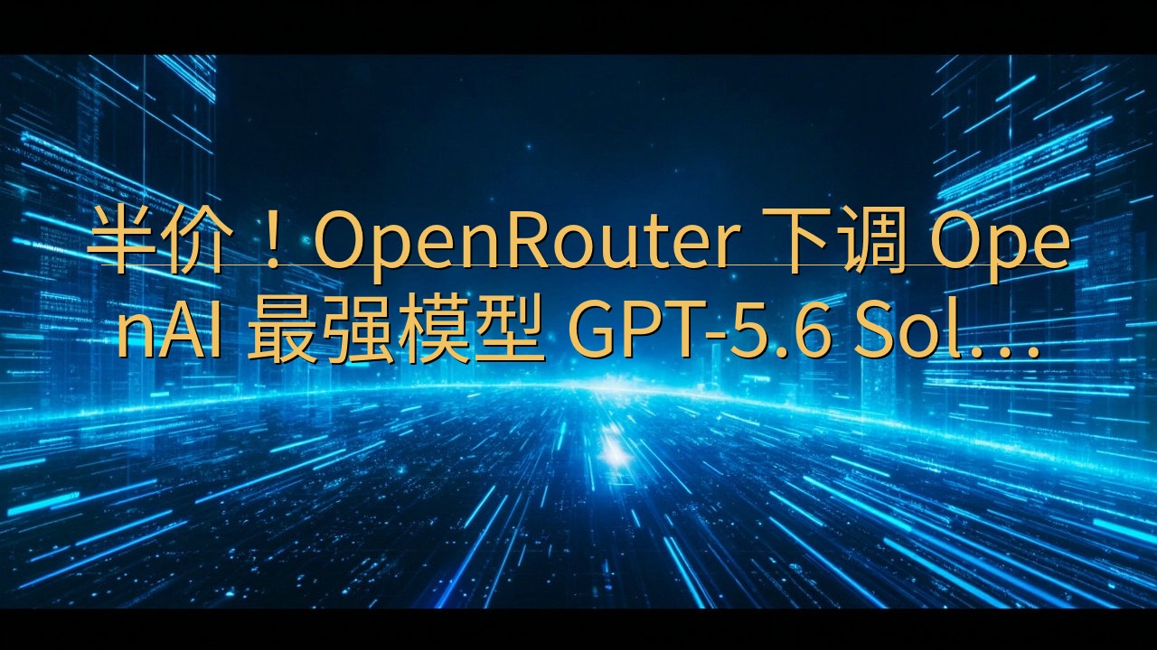 半价！OpenRouter 下调 OpenAI 最强模型 …