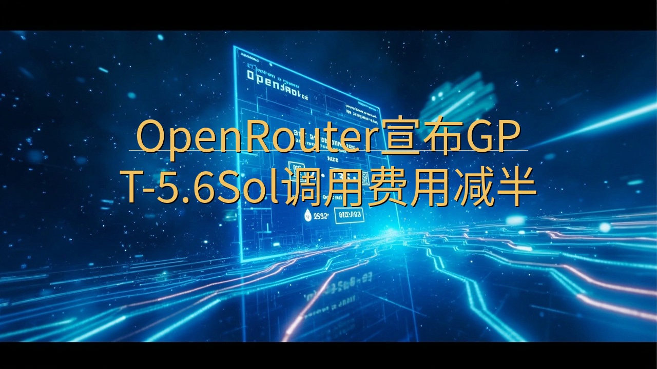 OpenRouter宣布GPT-5.6Sol调用费用减半