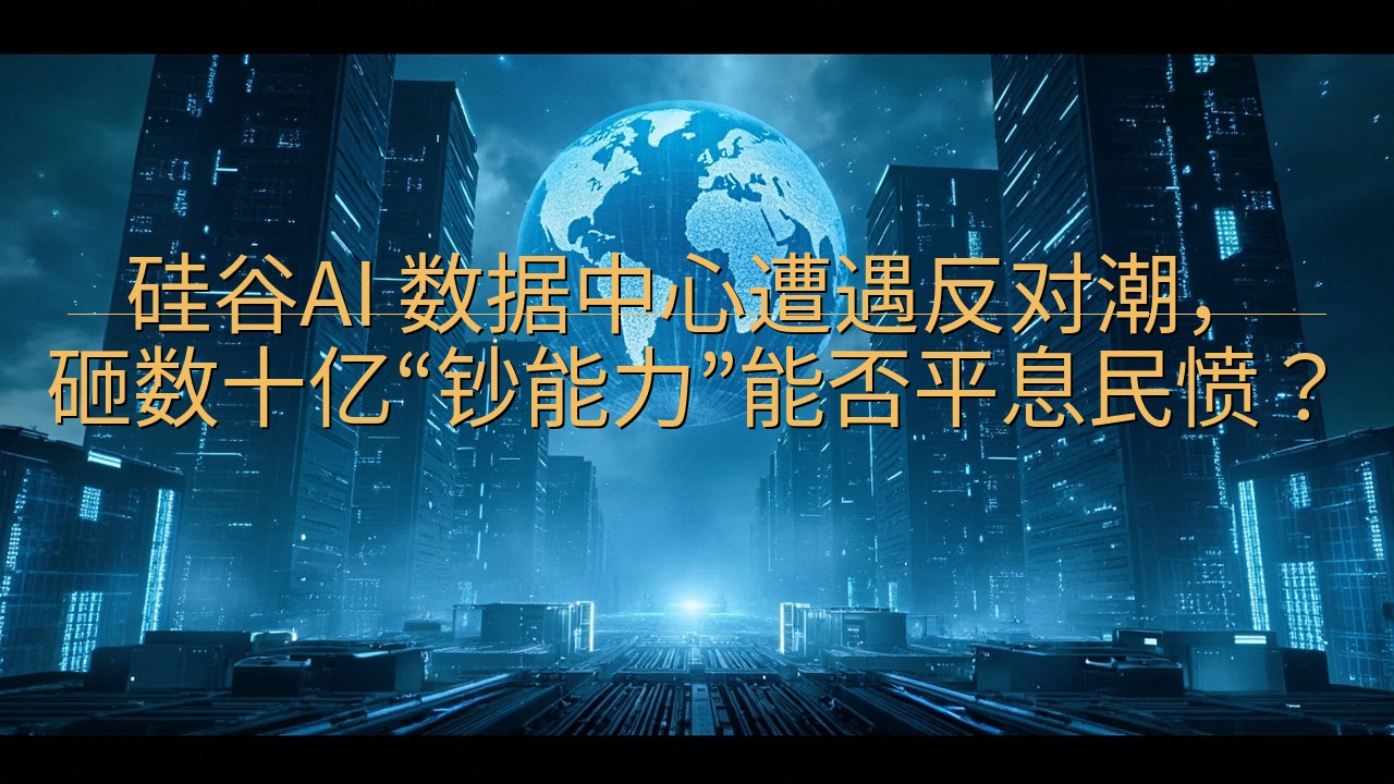 硅谷AI 数据中心遭遇反对潮，砸数十亿“钞能力”能否平息民…
