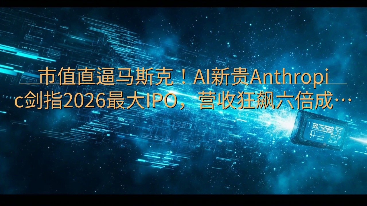 市值直逼马斯克！AI新贵Anthropic剑指2026最大…