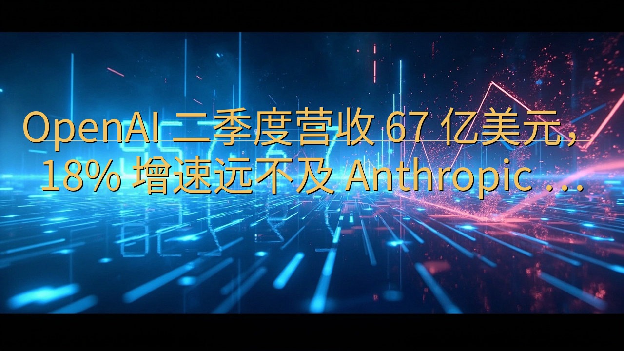OpenAI 二季度营收 67 亿美元，18% 增速远不及…