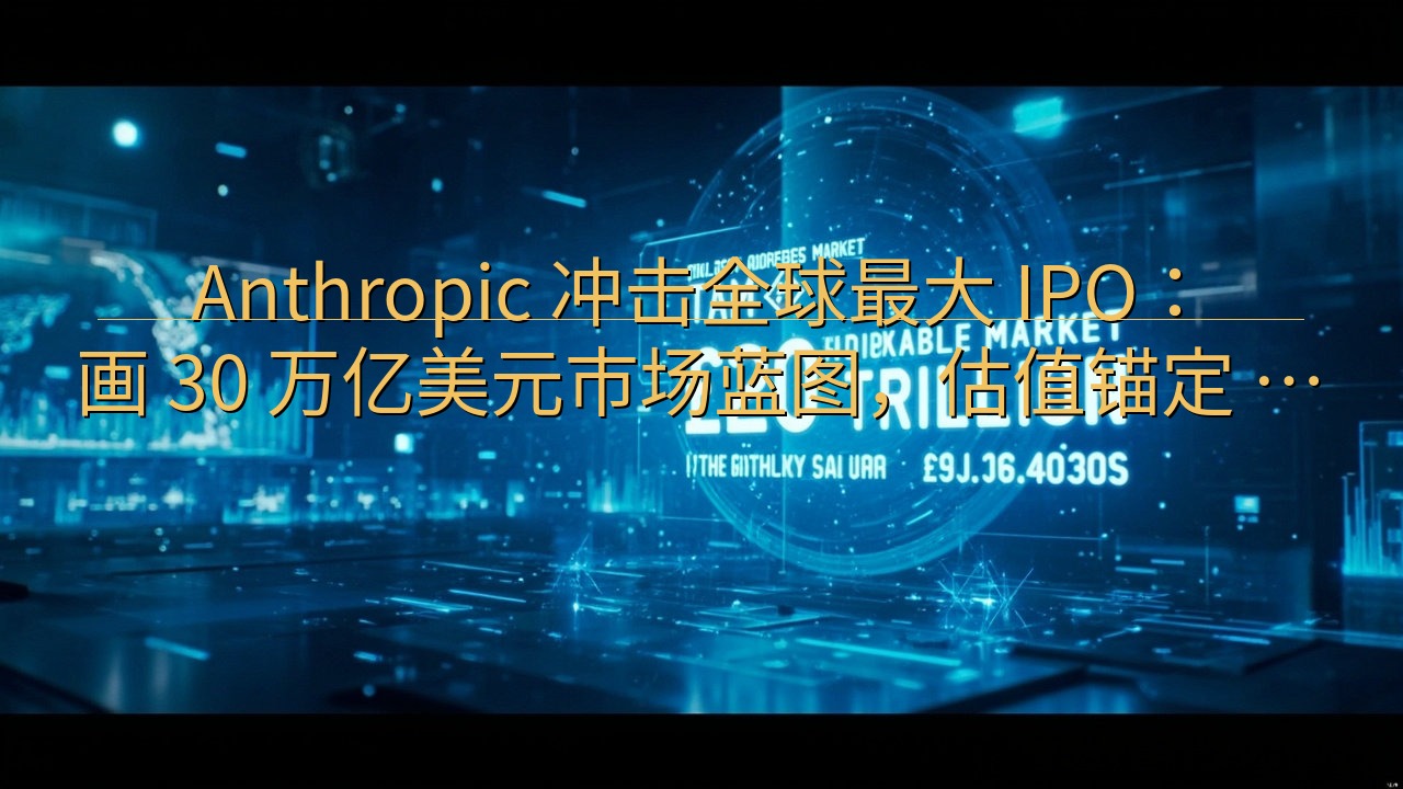 Anthropic 冲击全球最大 IPO：画 30 万亿美…