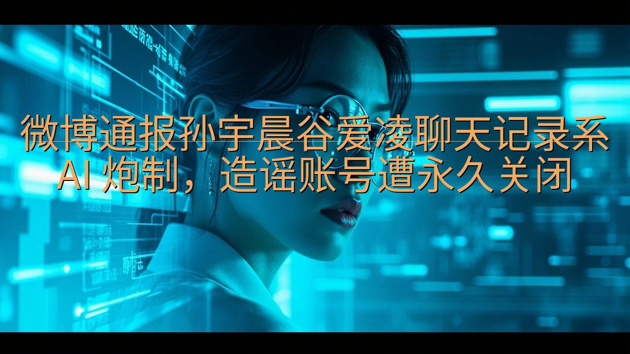 微博通报孙宇晨谷爱凌聊天记录系 AI 炮制，造谣账号遭永久…