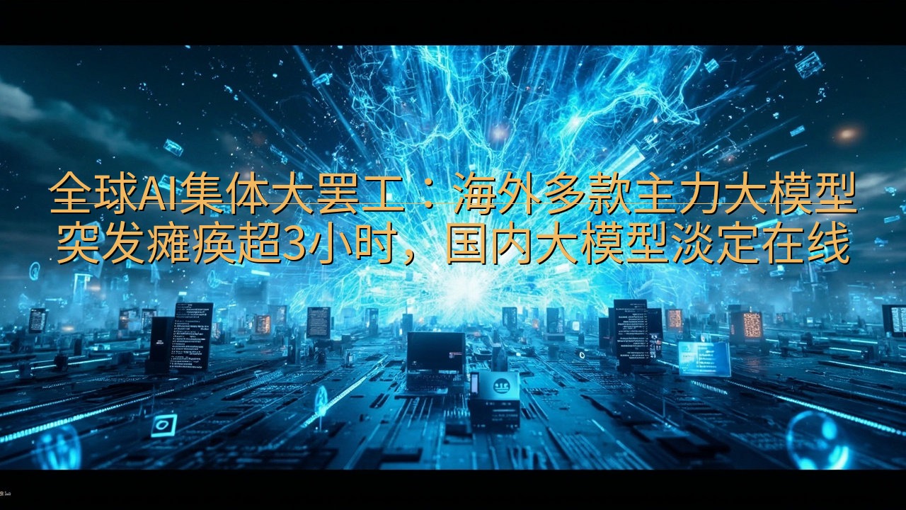 全球AI集体大罢工：海外多款主力大模型突发瘫痪超3小时，国…