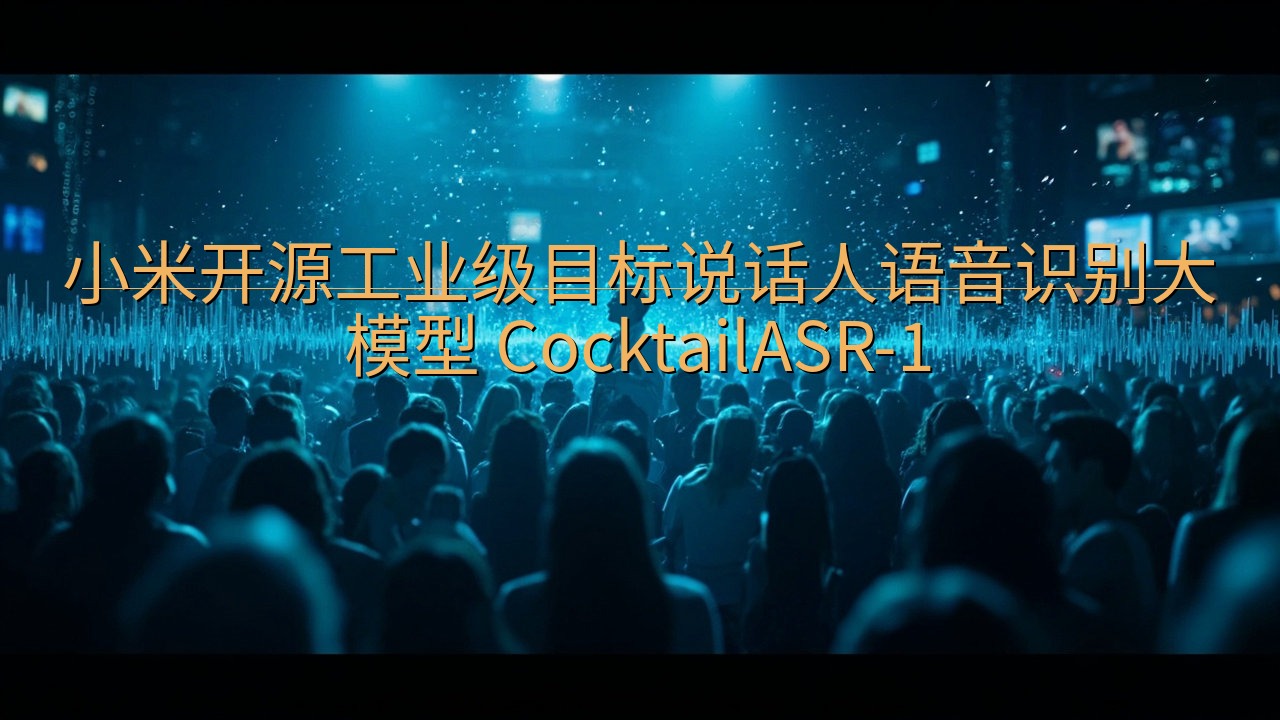 小米开源工业级目标说话人语音识别大模型 CocktailA…