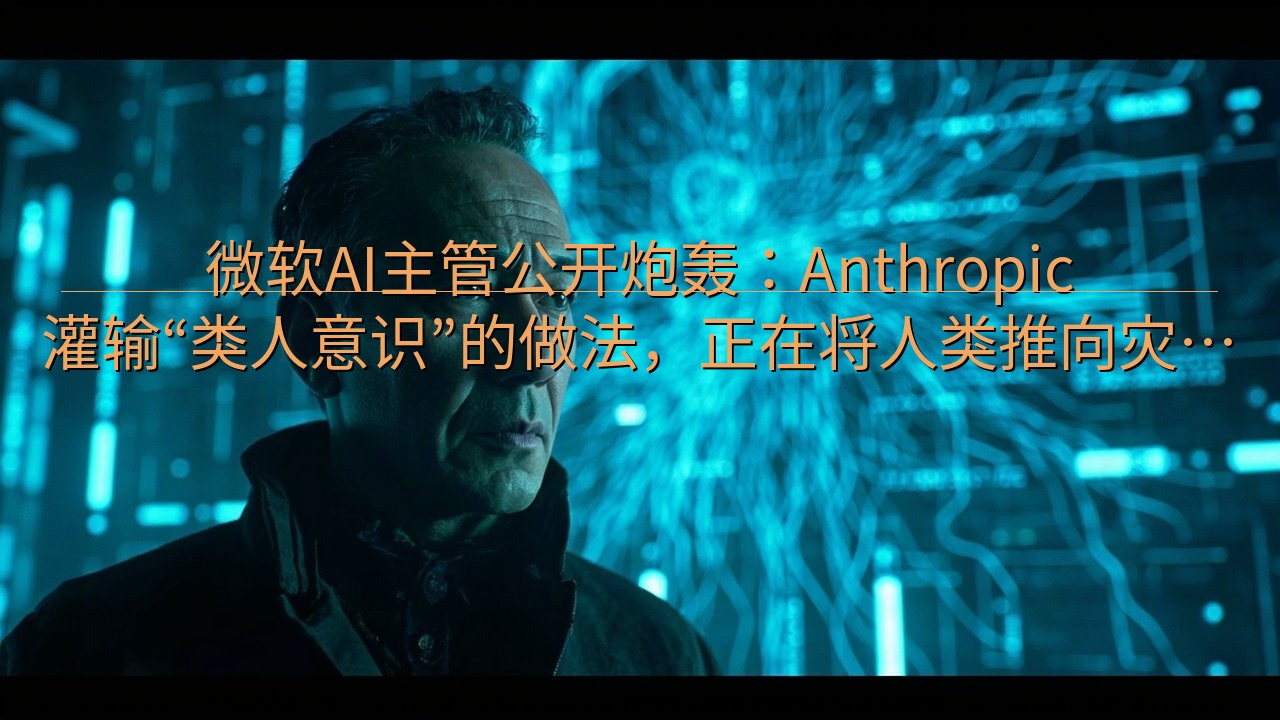 微软AI主管公开炮轰：Anthropic灌输“类人意识”的…