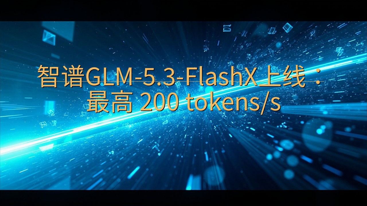 智谱GLM-5.3-FlashX上线：最高 200 tok…